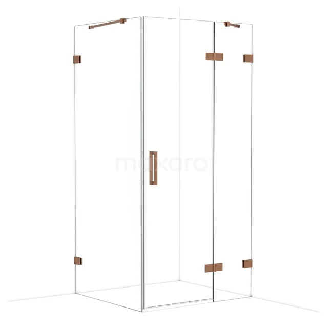Duschkabine Diamond CDB224609420GKP Glas Duschkabine mit Eckeinstieg, rostfreie Scharniere in Kupferfarbe, ideal für moderne Badezimmer Einrichtung.