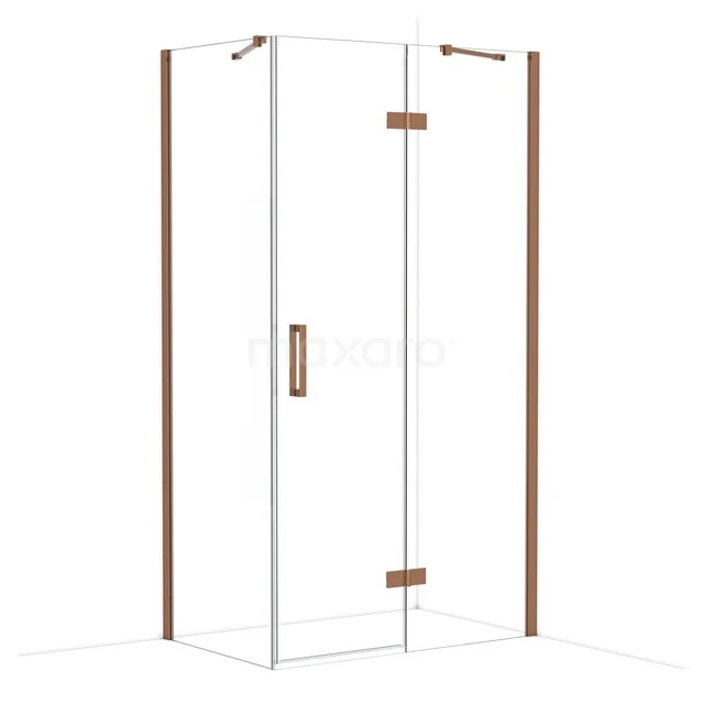 Diamond Douchecabine | 110x70 cm Glanzend koper Helder glas Draaideur Rechthoek CDB226507410GKP