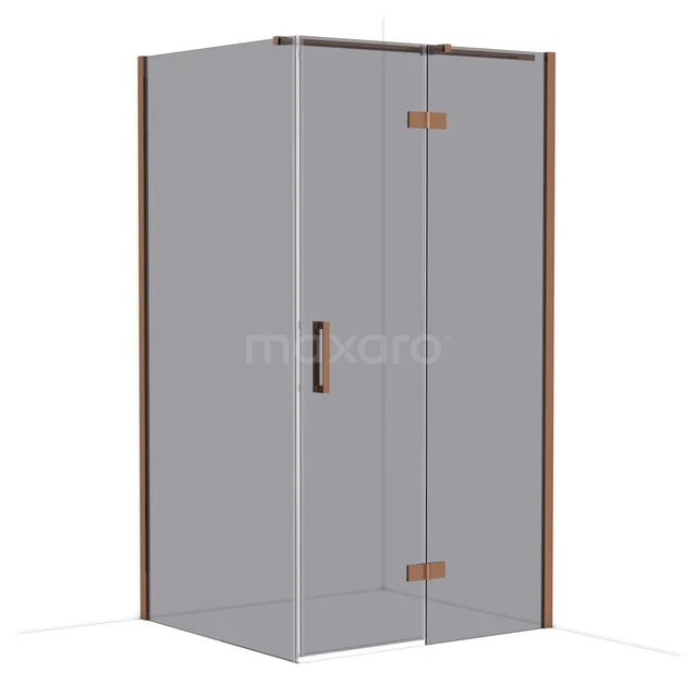 Duschkabine Diamond CDB226510311GKP Duschkabine Eckmodell mit Glastüren, bronzefarbener Umrahmung und modernem Stil; ideal für ein stilvolles Badezimmer.