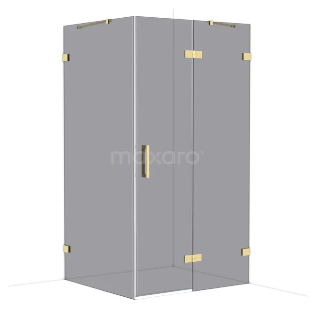 Diamond Douchecabine | 110x100 cm Glanzend lichtgoud Rookglas Draaideur Rechthoek CDB226510421GLG Diamond Douchecabine | 110x100 cm Glanzend lichtgoud Rookglas Draaideur Rechthoek CDB226510421GLG