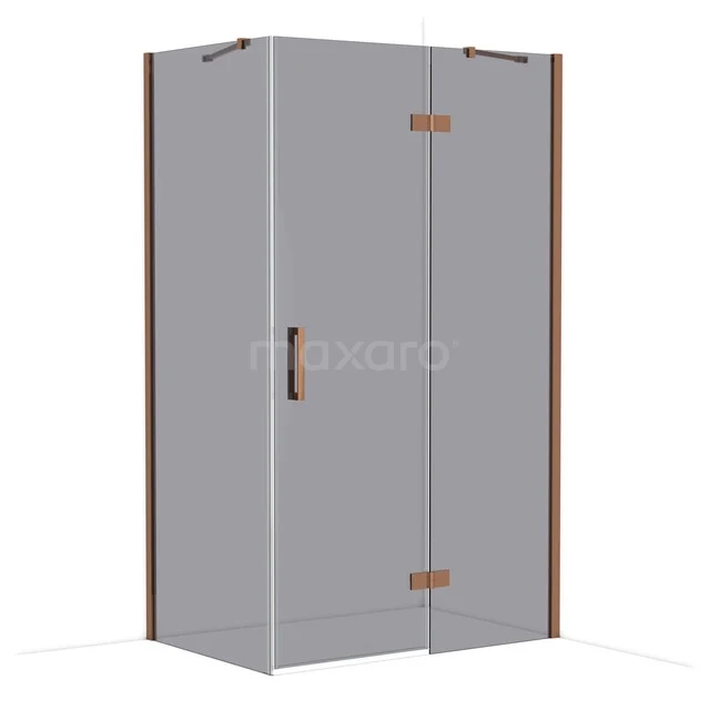 Diamond Douchecabine | 120x80 cm Glanzend koper Rookglas Draaideur Rechthoek CDB226608411GKP Diamond Douchecabine | 120x80 cm Glanzend koper Rookglas Draaideur Rechthoek CDB226608411GKP