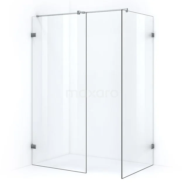 Quartz Inloopdouche | 90x90 cm  Helder glas 2 vaste wanden IQB0909400C