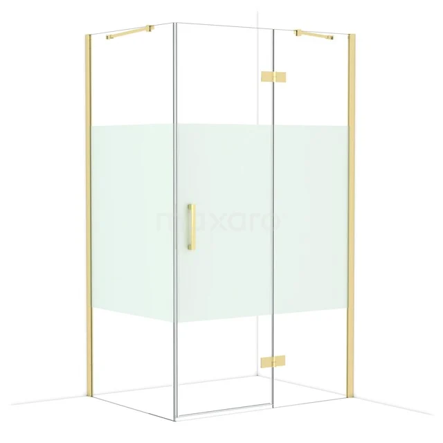 Diamond Shower enclosure | 120x90 cm Glanzend lichtgoud Clear with matt strip Pivot door Rectangle CDB226609413GLG Diamond Shower enclosure | 120x90 cm Glanzend lichtgoud Clear with matt strip Pivot door Rectangle CDB226609413GLG