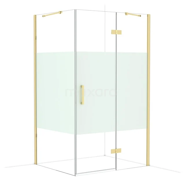 Duschkabine Diamond CDB226610413GLG Glas Duschkabine mit Gold Akzenten, eckiger Form und Tür mit Haltegriff; stilvolles Badezimmerdesign.