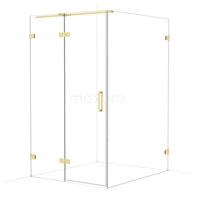 Diamond Douchecabine | 140x120 cm Glanzend lichtgoud Helder glas Draaideur Rechthoek CDB226614320GLG Diamond Douchecabine | 140x120 cm Glanzend lichtgoud Helder glas Draaideur Rechthoek CDB226614320GLG