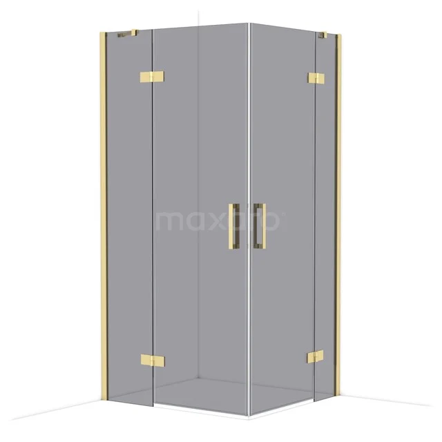 Diamond Shower enclosure | 100x90 cm Glanzend lichtgoud Smoke glass Pivot door Rectangle CDD4636411GLG Diamond Shower enclosure | 100x90 cm Glanzend lichtgoud Smoke glass Pivot door Rectangle CDD4636411GLG