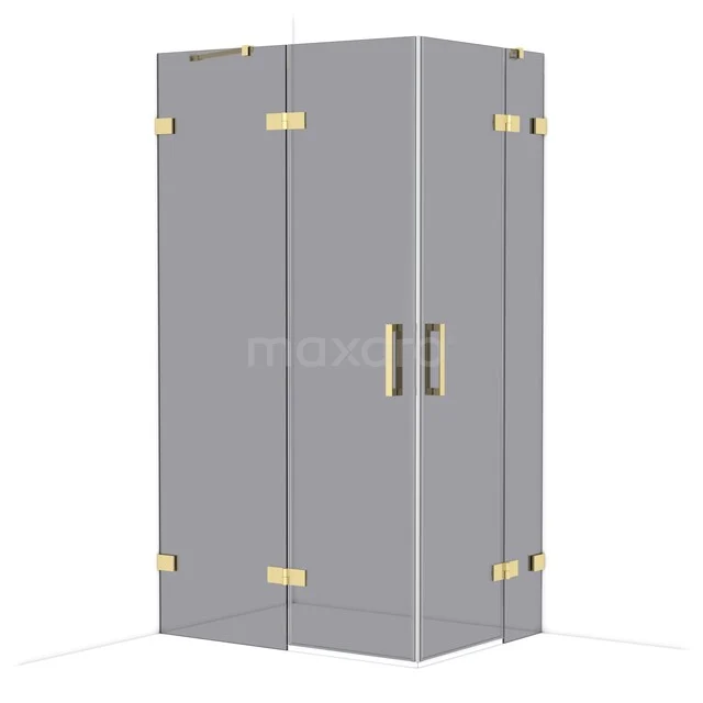 Diamond Shower enclosure | 110x80 cm Glanzend lichtgoud Smoke glass Pivot door Rectangle CDD6535421GLG Diamond Shower enclosure | 110x80 cm Glanzend lichtgoud Smoke glass Pivot door Rectangle CDD6535421GLG