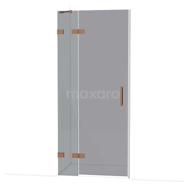 Diamond Shower door | 90 cm Glanzend koper Smoke glass Pivot door DDB21361221GKP Diamond Shower door | 90 cm Glanzend koper Smoke glass Pivot door DDB21361221GKP