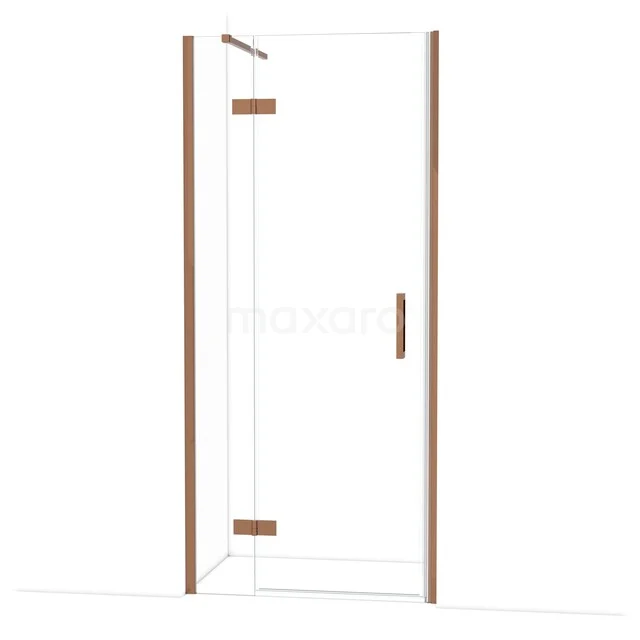 Diamond Douchedeur | 90 cm Glanzend koper Helder glas Draaideur DDB21362110GKP