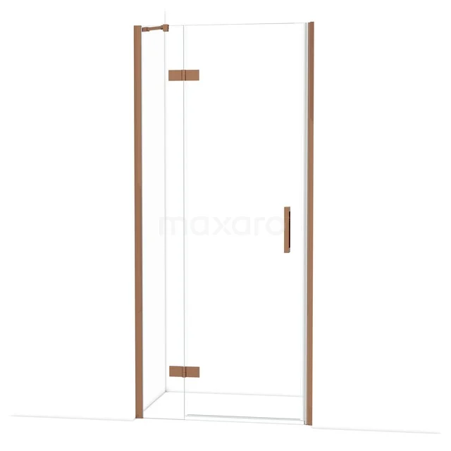 Diamond Shower door | 90 cm Glanzend koper Clear glass Pivot door DDB21362210GKP