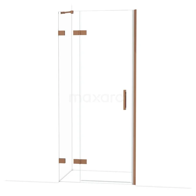 Diamond Douchedeur | 90 cm Glanzend koper Helder glas Draaideur DDB21362220GKP Diamond Douchedeur | 90 cm Glanzend koper Helder glas Draaideur DDB21362220GKP