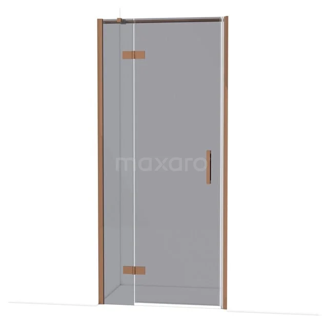 Diamond Douchedeur | 90 cm Glanzend koper Rookglas Draaideur DDB21362311GKP Diamond Douchedeur | 90 cm Glanzend koper Rookglas Draaideur DDB21362311GKP