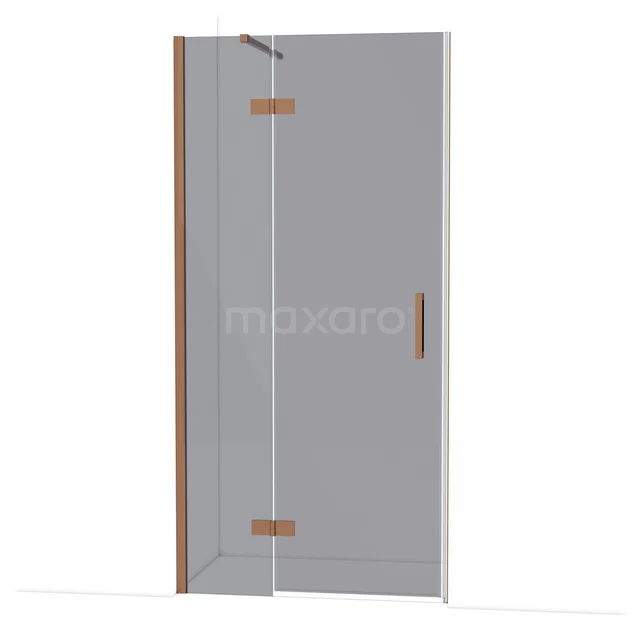 Diamond Shower door | 100 cm Glanzend koper Smoke glass Pivot door DDB21461111GKP Diamond Shower door | 100 cm Glanzend koper Smoke glass Pivot door DDB21461111GKP