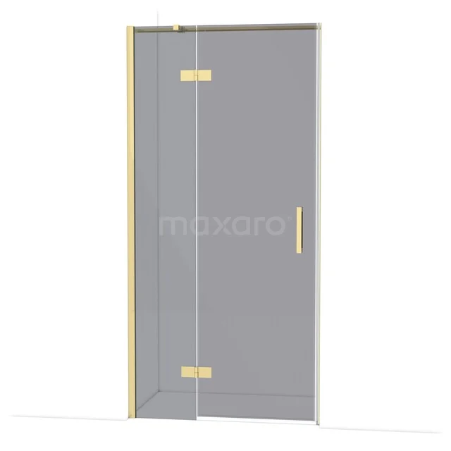 Diamond Douchedeur | 100 cm Glanzend lichtgoud Rookglas Draaideur DDB21461311GLG Diamond Douchedeur | 100 cm Glanzend lichtgoud Rookglas Draaideur DDB21461311GLG