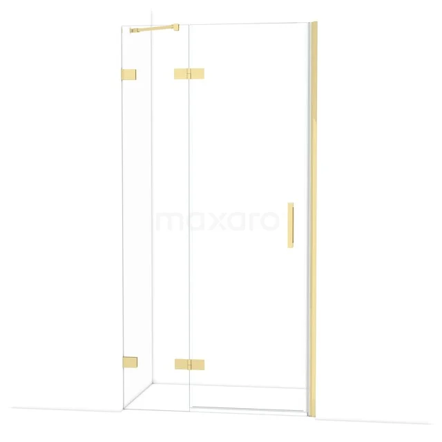 Diamond Douchedeur | 100 cm Glanzend lichtgoud Helder glas Draaideur DDB21462220GLG Diamond Douchedeur | 100 cm Glanzend lichtgoud Helder glas Draaideur DDB21462220GLG