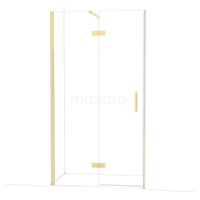 Diamond Shower door | 110 cm Glanzend lichtgoud Clear glass Pivot door DDB21651110GLG Diamond Shower door | 110 cm Glanzend lichtgoud Clear glass Pivot door DDB21651110GLG
