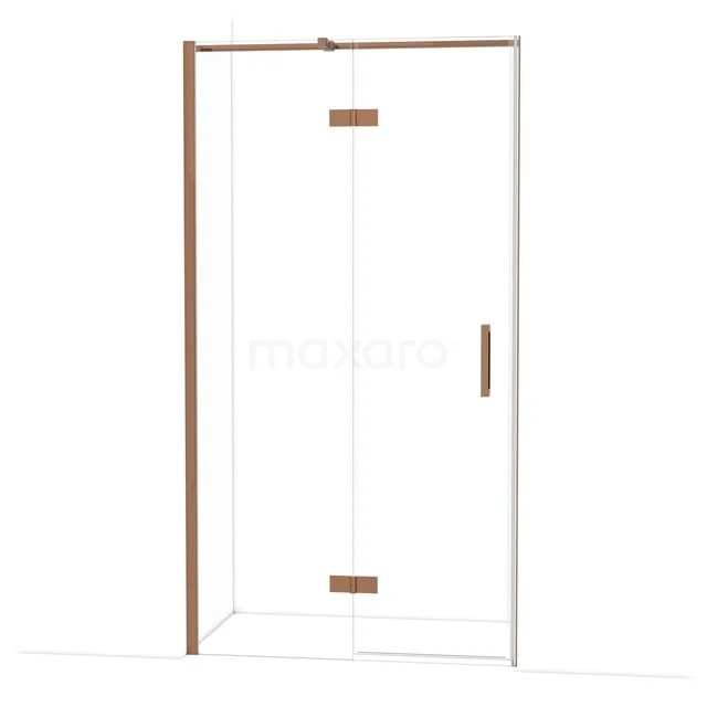 Diamond Douchedeur | 110 cm Glanzend koper Helder glas Draaideur DDB21651310GKP