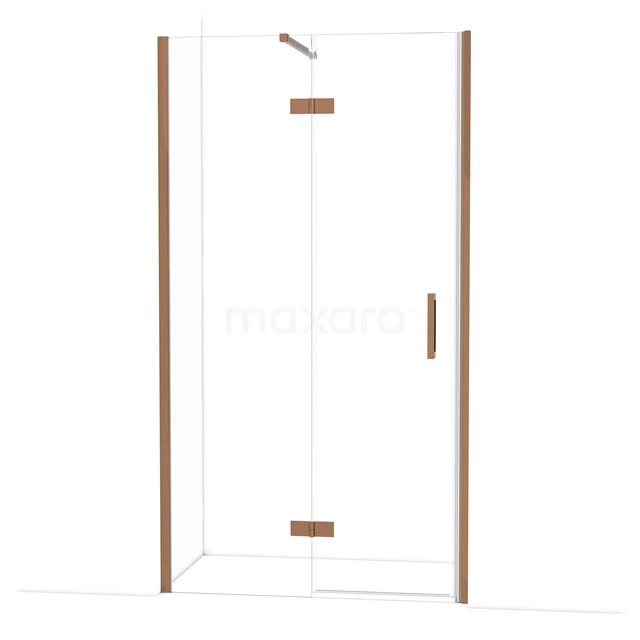 Diamond Douchedeur | 110 cm Glanzend koper Helder glas Draaideur DDB21652110GKP