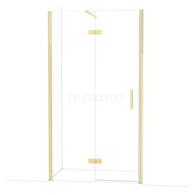 Diamant-Duschtüren DDB21652110GLG Duschtür Set aus Klarglas mit Goldrand, modernes Design, ideal für Badezimmerstile mit Luxusakzenten.