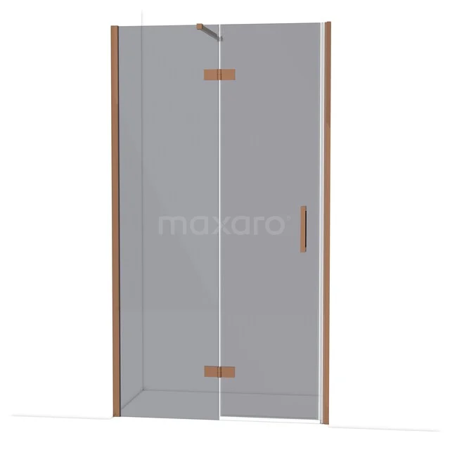 Diamond Douchedeur | 110 cm Glanzend koper Rookglas Draaideur DDB21652111GKP Diamond Douchedeur | 110 cm Glanzend koper Rookglas Draaideur DDB21652111GKP