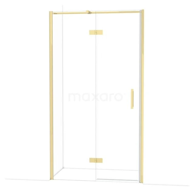 Diamond Douchedeur | 110 cm Glanzend lichtgoud Helder glas Draaideur DDB21652310GLG Diamond Douchedeur | 110 cm Glanzend lichtgoud Helder glas Draaideur DDB21652310GLG