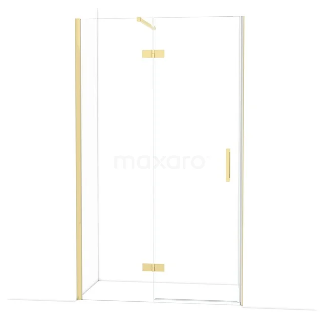 Diamond Shower door | 120 cm Glanzend lichtgoud Clear glass Pivot door DDB21661110GLG Diamond Shower door | 120 cm Glanzend lichtgoud Clear glass Pivot door DDB21661110GLG