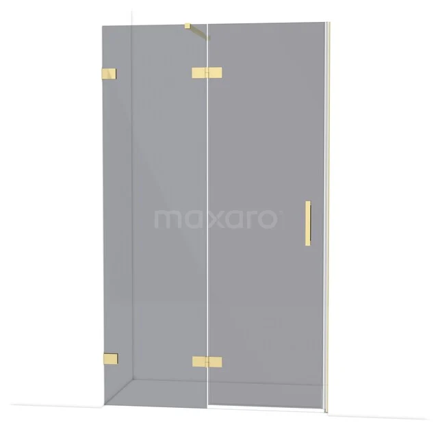 Diamond Shower door | 120 cm Glanzend lichtgoud Smoke glass Pivot door DDB21661121GLG Diamond Shower door | 120 cm Glanzend lichtgoud Smoke glass Pivot door DDB21661121GLG