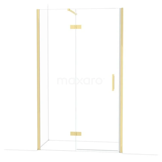 Diamond Shower door | 120 cm Glanzend lichtgoud Clear glass Pivot door DDB21662110GLG Diamond Shower door | 120 cm Glanzend lichtgoud Clear glass Pivot door DDB21662110GLG