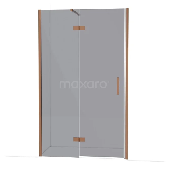 Diamond Shower door | 120 cm Glanzend koper Smoke glass Pivot door DDB21662111GKP Diamond Shower door | 120 cm Glanzend koper Smoke glass Pivot door DDB21662111GKP