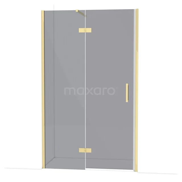 Diamond Douchedeur | 120 cm Glanzend lichtgoud Rookglas Draaideur DDB21662111GLG Diamond Douchedeur | 120 cm Glanzend lichtgoud Rookglas Draaideur DDB21662111GLG