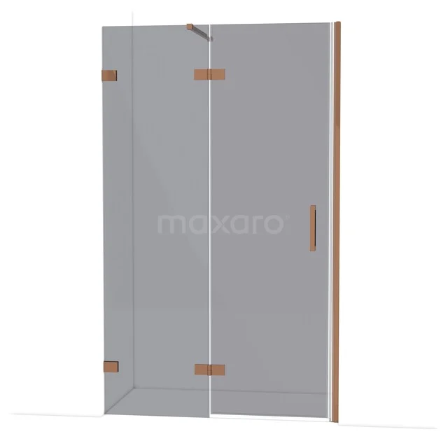 Diamond Shower door | 120 cm Glanzend koper Smoke glass Pivot door DDB21662121GKP Diamond Shower door | 120 cm Glanzend koper Smoke glass Pivot door DDB21662121GKP