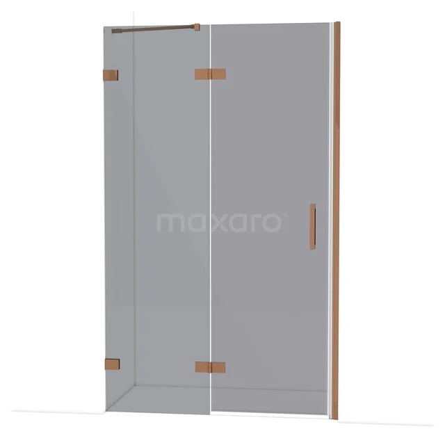 Diamond Shower door | 120 cm Glanzend koper Smoke glass Pivot door DDB21662221GKP Diamond Shower door | 120 cm Glanzend koper Smoke glass Pivot door DDB21662221GKP