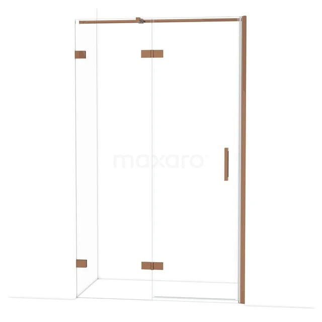 Diamond Douchedeur | 120 cm Glanzend koper Helder glas Draaideur DDB21662320GKP Diamond Douchedeur | 120 cm Glanzend koper Helder glas Draaideur DDB21662320GKP