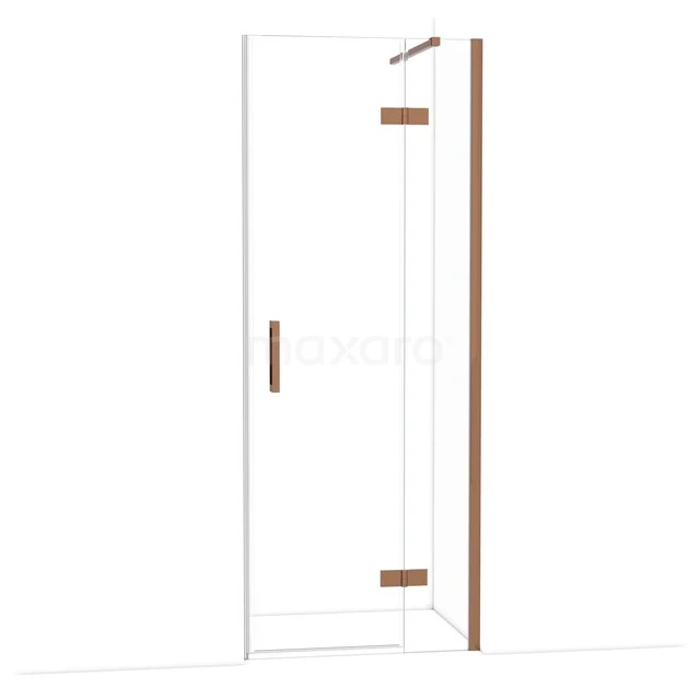Diamond Shower door | 80 cm Glanzend koper Clear glass Pivot door DDB22351110GKP Diamond Shower door | 80 cm Glanzend koper Clear glass Pivot door DDB22351110GKP