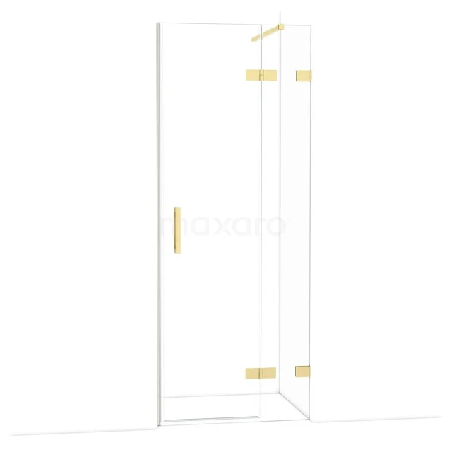 Diamond Shower door | 80 cm Glanzend lichtgoud Clear glass Pivot door DDB22351120GLG Diamond Shower door | 80 cm Glanzend lichtgoud Clear glass Pivot door DDB22351120GLG