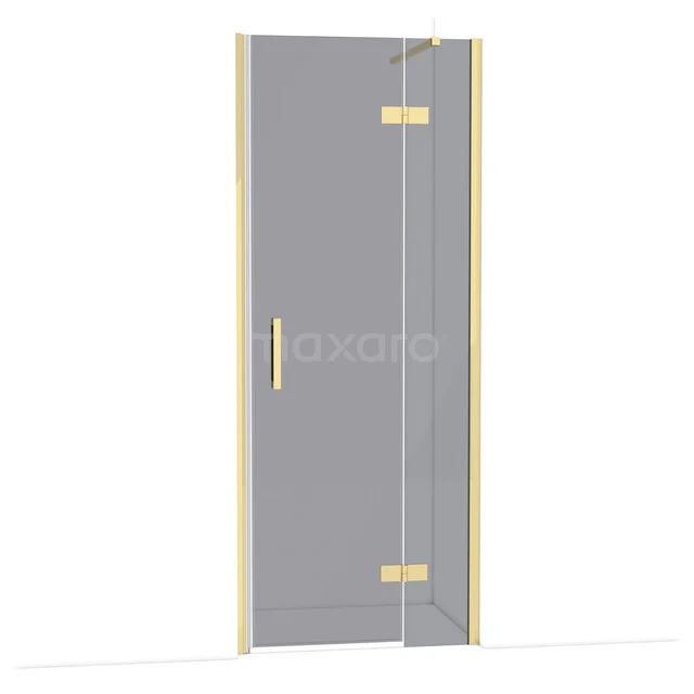 Diamond Shower door | 80 cm Glanzend lichtgoud Smoke glass Pivot door DDB22352111GLG Diamond Shower door | 80 cm Glanzend lichtgoud Smoke glass Pivot door DDB22352111GLG