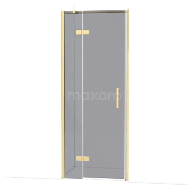 Diamond Douchedeur | 80 cm Glanzend lichtgoud Rookglas Draaideur DDB22352311GLG Diamond Douchedeur | 80 cm Glanzend lichtgoud Rookglas Draaideur DDB22352311GLG