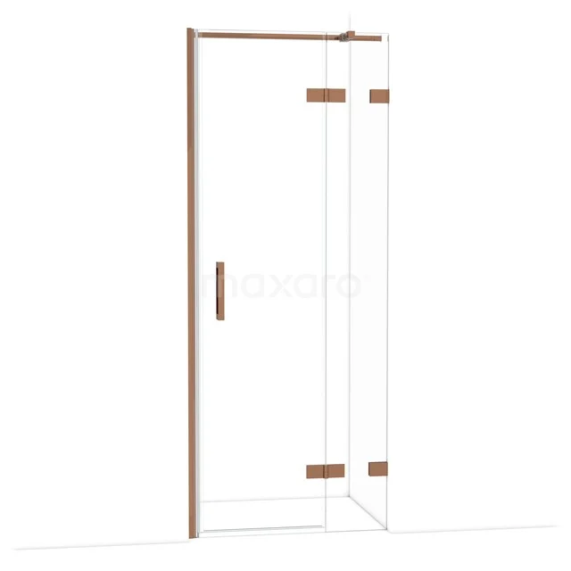 Diamond Shower door | 80 cm Glanzend koper Clear glass Pivot door DDB22352320GKP Diamond Shower door | 80 cm Glanzend koper Clear glass Pivot door DDB22352320GKP