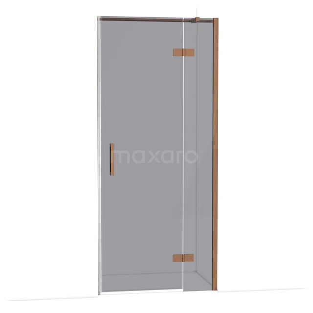 Diamond Shower door | 90 cm Glanzend koper Smoke glass Pivot door DDB22361311GKP Diamond Shower door | 90 cm Glanzend koper Smoke glass Pivot door DDB22361311GKP