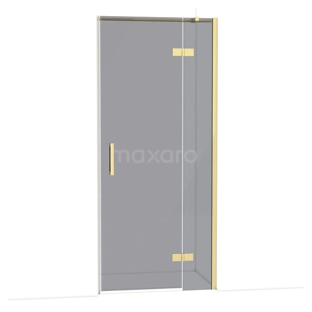 Diamond Douchedeur | 90 cm Glanzend lichtgoud Rookglas Draaideur DDB22361311GLG Diamond Douchedeur | 90 cm Glanzend lichtgoud Rookglas Draaideur DDB22361311GLG