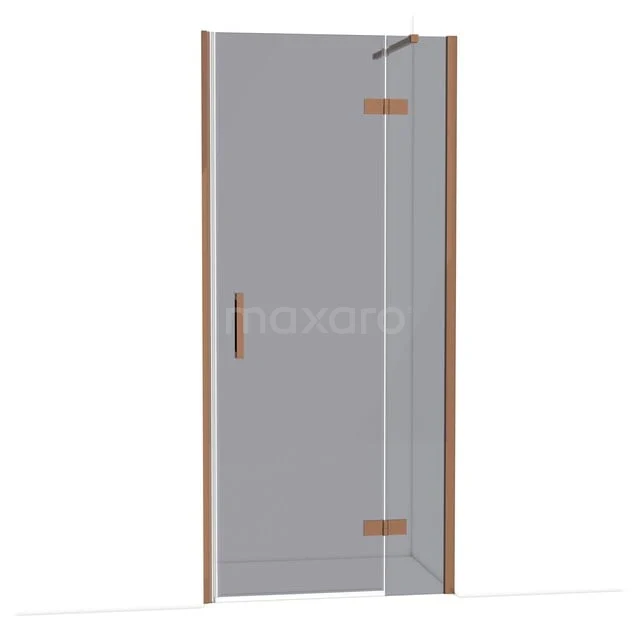 Diamond Douchedeur | 90 cm Glanzend koper Rookglas Draaideur DDB22362111GKP Diamond Douchedeur | 90 cm Glanzend koper Rookglas Draaideur DDB22362111GKP