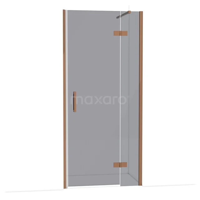 Diamond Shower door | 90 cm Glanzend koper Smoke glass Pivot door DDB22362111GKP Diamond Shower door | 90 cm Glanzend koper Smoke glass Pivot door DDB22362111GKP