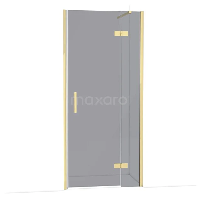 Diamond Shower door | 90 cm Glanzend lichtgoud Smoke glass Pivot door DDB22362111GLG Diamond Shower door | 90 cm Glanzend lichtgoud Smoke glass Pivot door DDB22362111GLG