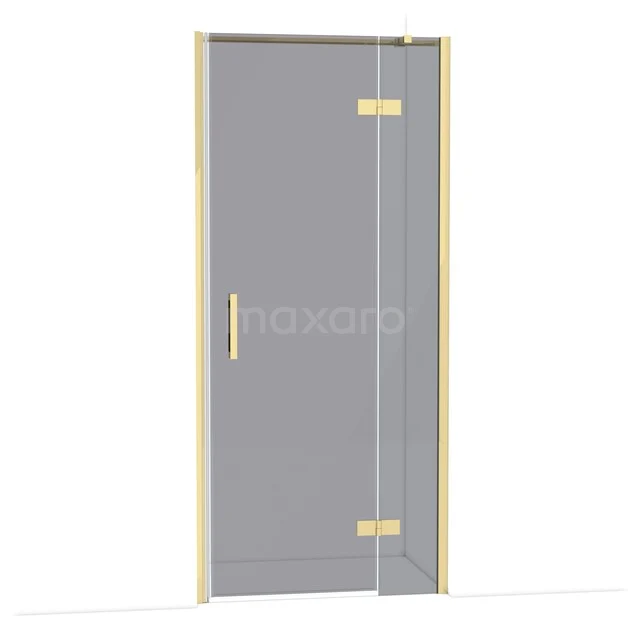 Diamond Douchedeur | 90 cm Glanzend lichtgoud Rookglas Draaideur DDB22362311GLG Diamond Douchedeur | 90 cm Glanzend lichtgoud Rookglas Draaideur DDB22362311GLG