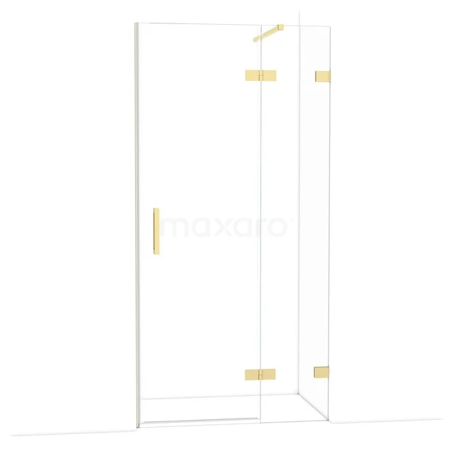 Diamond Douchedeur | 100 cm Glanzend lichtgoud Helder glas Draaideur DDB22461120GLG Diamond Douchedeur | 100 cm Glanzend lichtgoud Helder glas Draaideur DDB22461120GLG