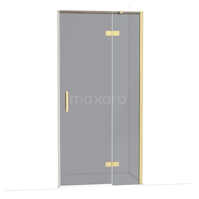 Diamond Douchedeur | 100 cm Glanzend lichtgoud Rookglas Draaideur DDB22461311GLG Diamond Douchedeur | 100 cm Glanzend lichtgoud Rookglas Draaideur DDB22461311GLG