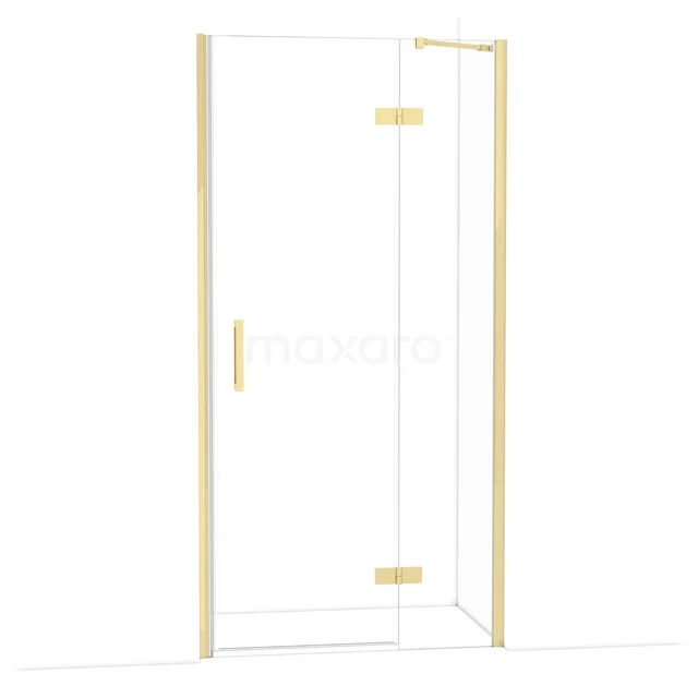 Diamant-Duschtüren DDB22462210GLG Goldene Duschkabine mit Klarglas und Scharnierdoor, stilvolles Design für ein modernes Badezimmer.