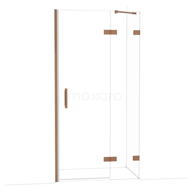 Diamond Douchedeur | 100 cm Glanzend koper Helder glas Draaideur DDB22462220GKP Diamond Douchedeur | 100 cm Glanzend koper Helder glas Draaideur DDB22462220GKP
