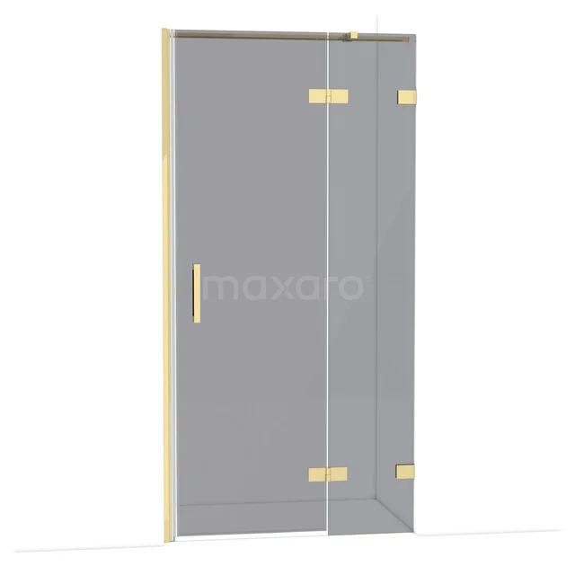 Diamond Douchedeur | 100 cm Glanzend lichtgoud Rookglas Draaideur DDB22462321GLG Diamond Douchedeur | 100 cm Glanzend lichtgoud Rookglas Draaideur DDB22462321GLG