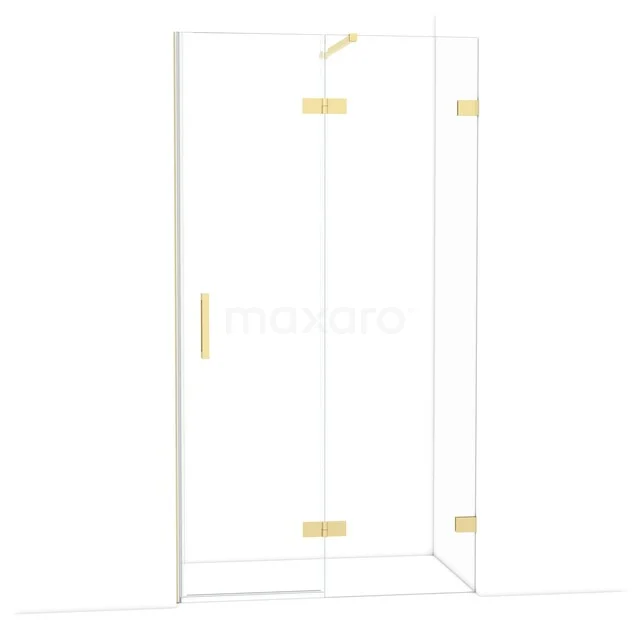 Diamond Shower door | 110 cm Glanzend lichtgoud Clear glass Pivot door DDB22651120GLG Diamond Shower door | 110 cm Glanzend lichtgoud Clear glass Pivot door DDB22651120GLG